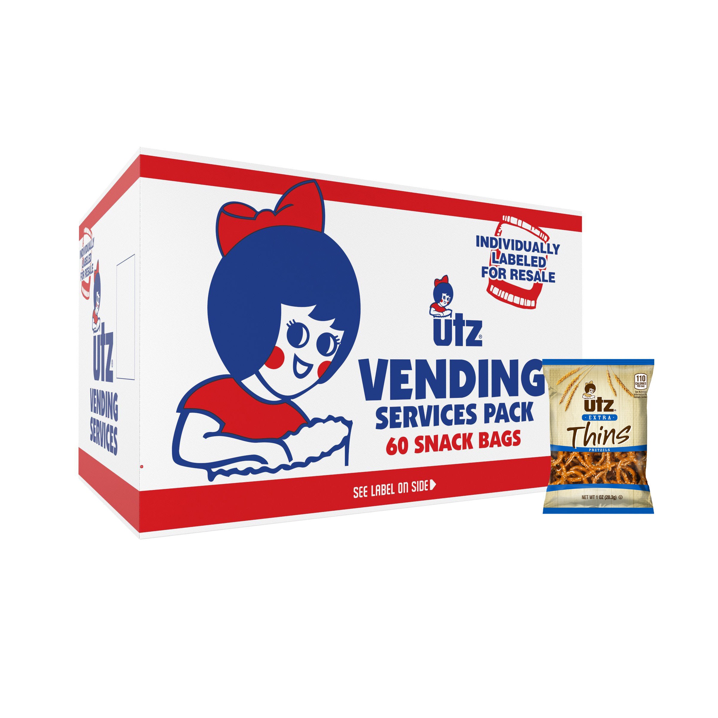 Utz Extra Thins Pretzels 1 oz. 60 count